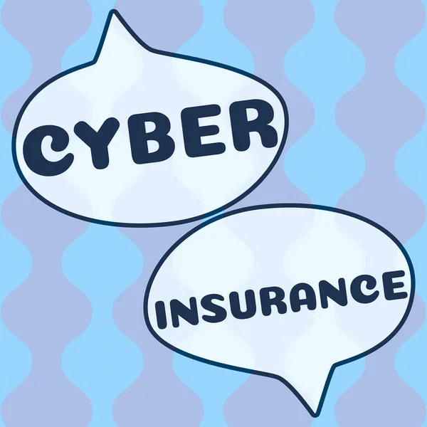 Titulek Textu Představující Cyber Insurance Internet Concept Chránit Podnikání Uživatele — Stock fotografie