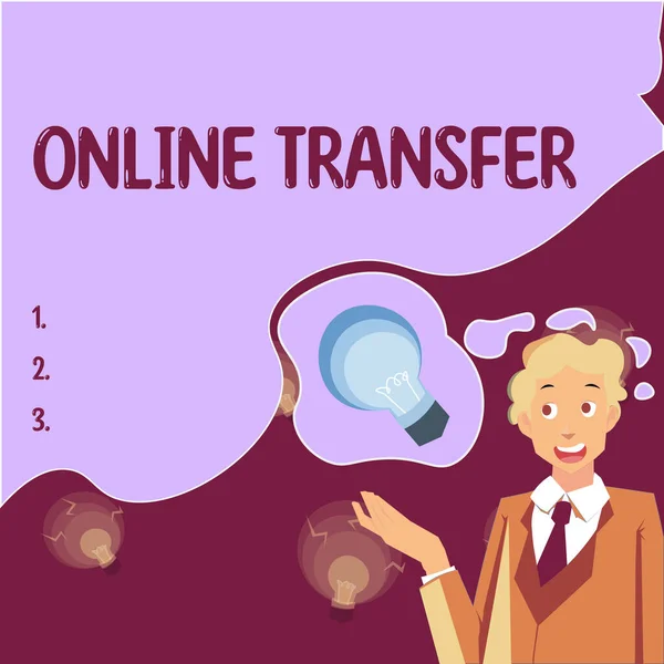Légende Textuelle Présentant Transfert Ligne Aperçu Entreprise Autorise Transfert Fonds — Photo