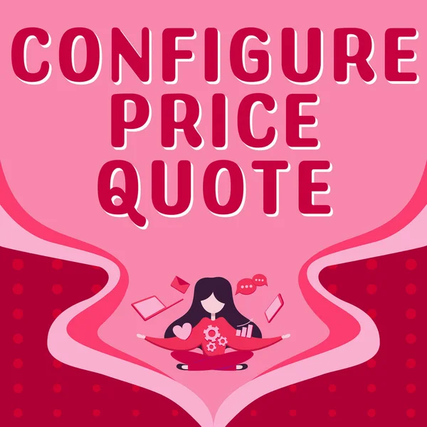Handwriting Text Configure Price Quote Business Approach Software Use Companies — Stock Photo, Image