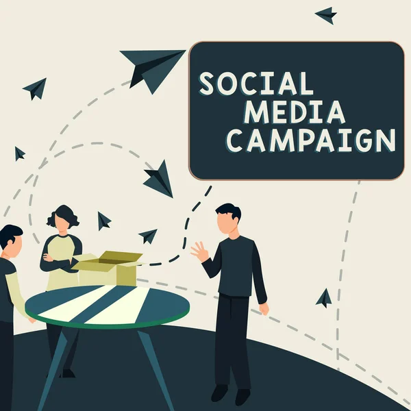 Inspiration Zeigt Zeichen Social Media Kampagne Business Schaufenster Nutzung Sozialer — Stockfoto
