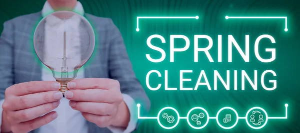 Tekst Met Inspiratie Spring Cleaning Word Written Practice Grondig Cleaning — Stockfoto