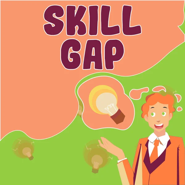 Tekst Bijschrift Presenteren Skill Gap Internet Concept Verwijzing Naar Een — Stockfoto