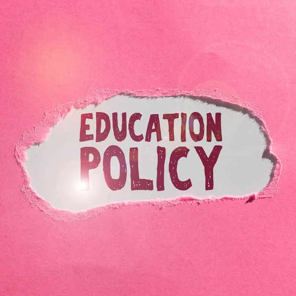 テキスト教育政策を表示する文章を書く 教育と学習の方法を扱う研究分野について書かれた言葉 — ストック写真