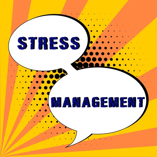 Stres Yönetimi Kavramsal Gösterim Konsepti Davranış Düşünce Şekilleri Öğrenmek Stresi — Stok fotoğraf