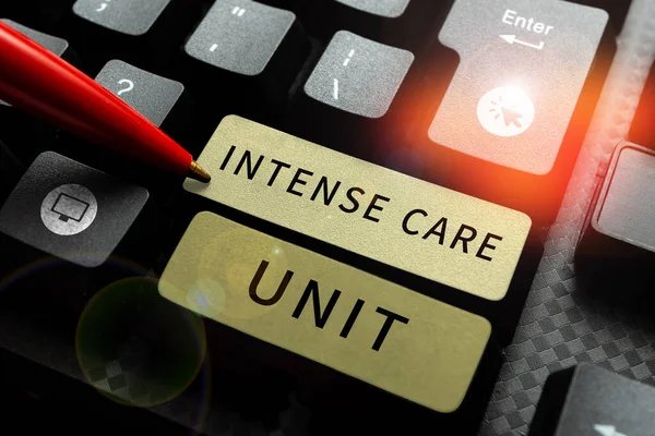Tekst Met Inspiratie Intense Care Unit Business Idea Unit Hospital — Stockfoto