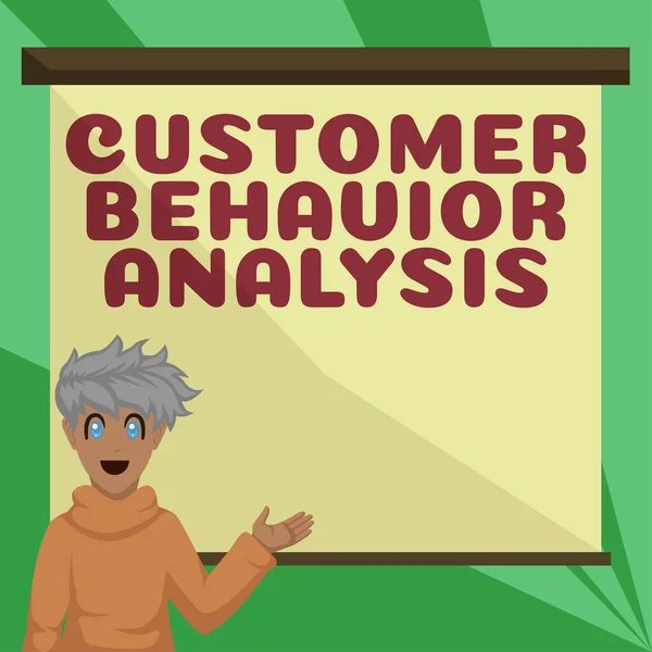 Rukopisný Text Analýza Chování Zákazníka Koncepční Fotografické Chování Spotřebitelů Kteří — Stock fotografie