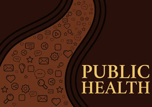 Τίτλος Κειμένου Που Παρουσιάζει Δημόσια Υγεία Έννοια Που Σημαίνει Προώθηση — Φωτογραφία Αρχείου