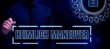 Heimlich Manevrası 'nı gösteren imza, boğulma durumunda yukarı doğru baskı uygulaması