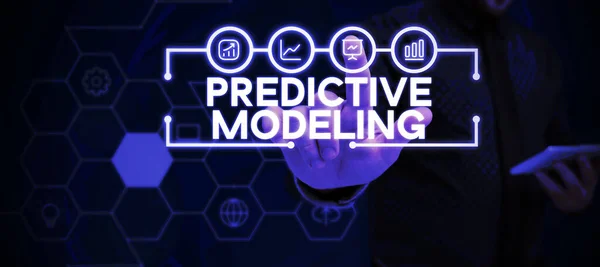 Titulek Textu Prezentující Prediktivní Modelování Koncepce Znamená Strategii Údržby Řízenou — Stock fotografie