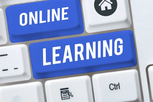 Τίτλος Κειμένου Που Παρουσιάζει Online Learning Επιχειρηματική Προσέγγιση Larning Βοήθεια — Φωτογραφία Αρχείου