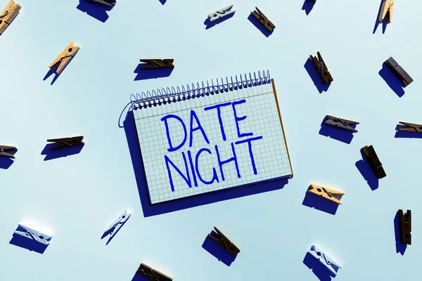 Conceptual Display Date Night Conceptual Photo Eine Zeit Der Sich — Stockfoto