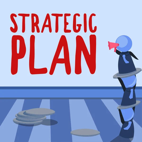 テキストの表示戦略計画 戦略の定義と意思決定のプロセスのための単語 — ストック写真