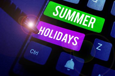 Yaz Tatili 'ni sunan metin başlığı, Yaz tatili ya da tatilde tatil anlamına gelen kavram