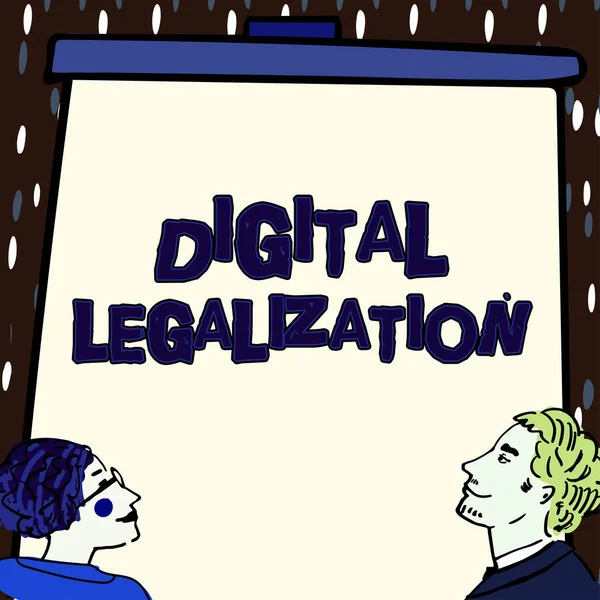Handschrifttekst Digitale Legalisatie Zakelijk Overzicht Begeleid Door Technologie Door Instructiepraktijk — Stockfoto
