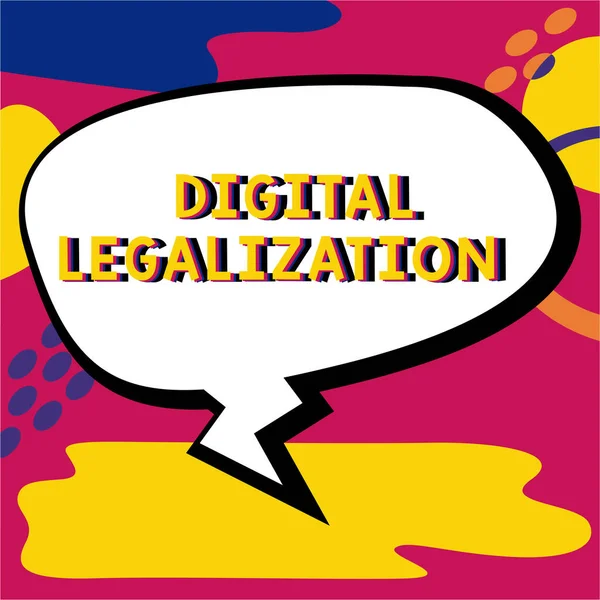 Концептуальний Дисплей Цифрова Легалізація Вітрина Бізнесу Супроводжується Технологією Або Навчальною — стокове фото