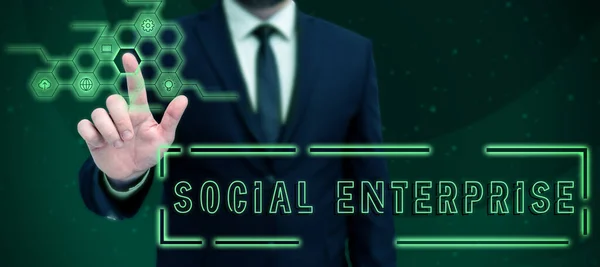 Segno Testo Che Mostra Social Enterprise Business Idea Business Che — Foto Stock