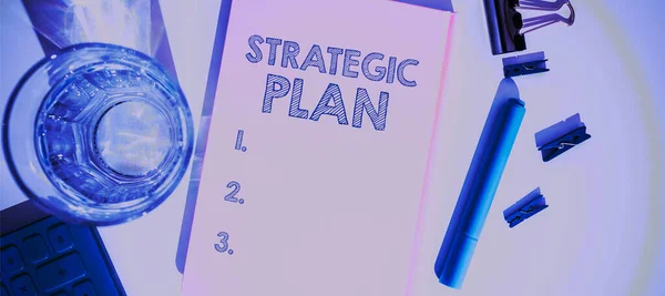 Tekst Inspirujący Plan Strategiczny Podejście Biznesowe Proces Definiowania Strategii Podejmowania — Zdjęcie stockowe