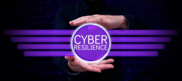 Inspiración Mostrando Signo Cyber Resilience Medición Concepto Negocio Bien Que —  Fotos de Stock
