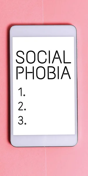 Znak Zobrazující Sociální Fóbii Koncepční Foto Drtivý Strach Společenských Situací — Stock fotografie