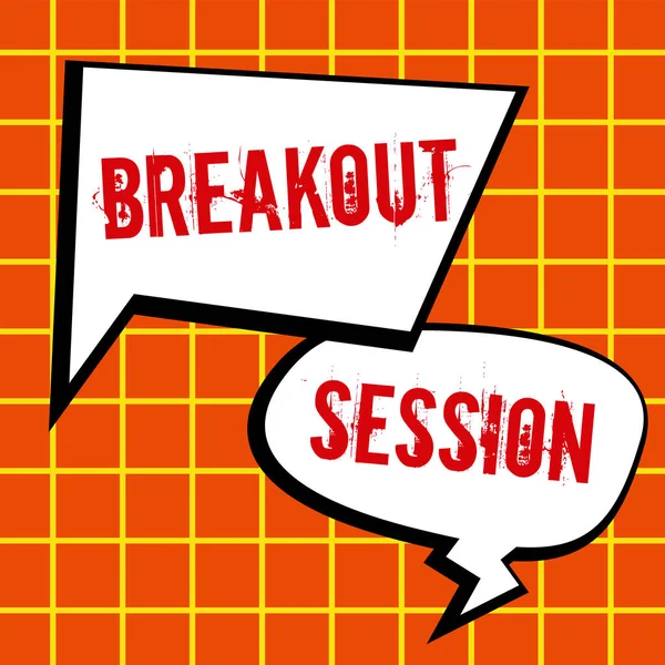 Subtítulo Conceptual Breakout Session Concept Meaning Workshop Discussion Presentation Specific — Foto de Stock