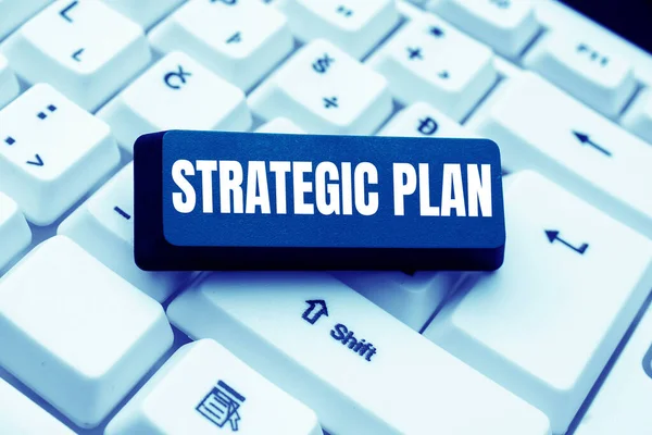 Texto Que Muestra Inspiración Plan Estratégico Concepto Internet Proceso Definición — Foto de Stock