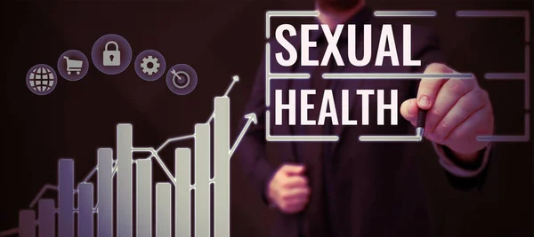 Kézírás Szöveg Szexuális Egészség Üzleti Áttekintés Egészségesebb Test Megfelelő Szexuális — Stock Fotó