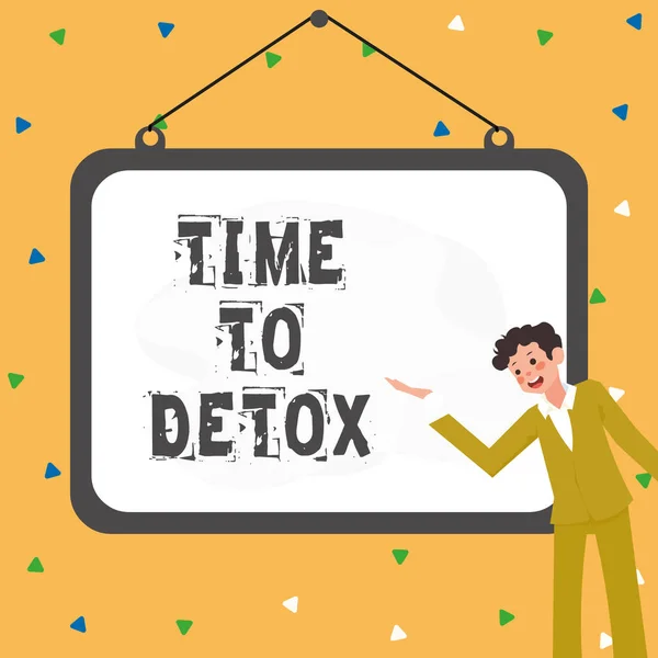 Wyświetlacz Koncepcyjny Czas Detox Koncepcja Znaczenie Moment Dietę Zdrowie Odżywiania — Zdjęcie stockowe