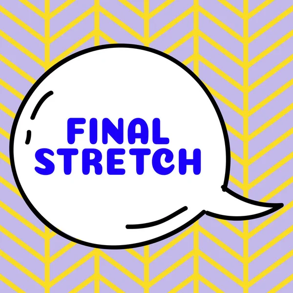 Título Conceptual Final Stretch Word Last Leg Finale Ultimate Stage — Foto de Stock