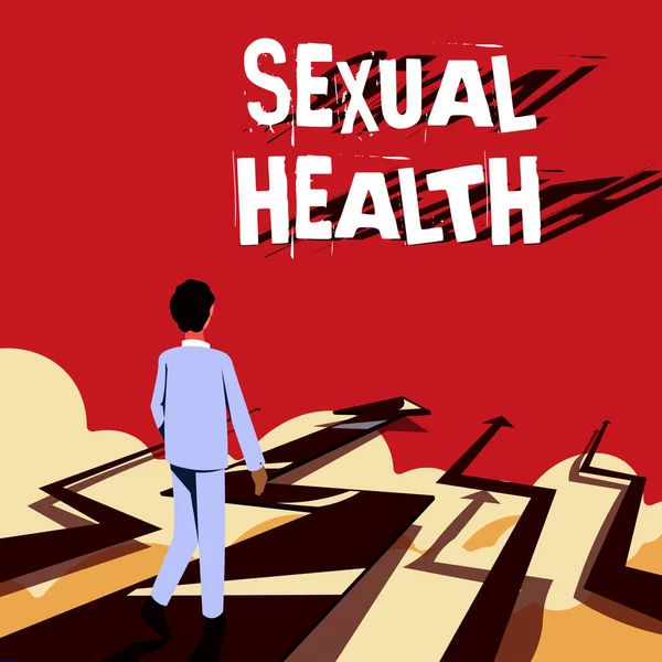 Text Caption Presenting Sexual Health Business Concept Zdravější Tělo Spokojenost — Stock fotografie