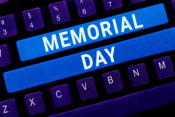 Памятный Текст Memorial Day Business Concept Honor Remembering Those Who — стоковое фото