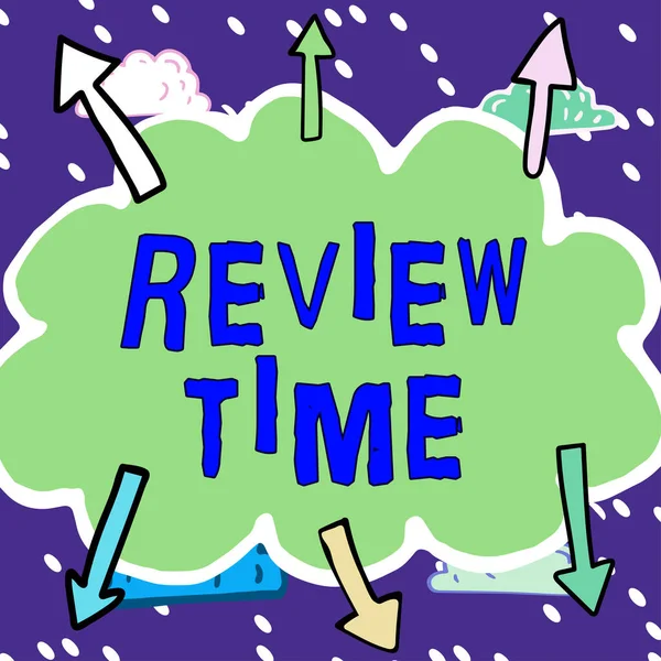 Handskrift Tecken Review Time Business Showcase Situation Eller System Dess — Stockfoto