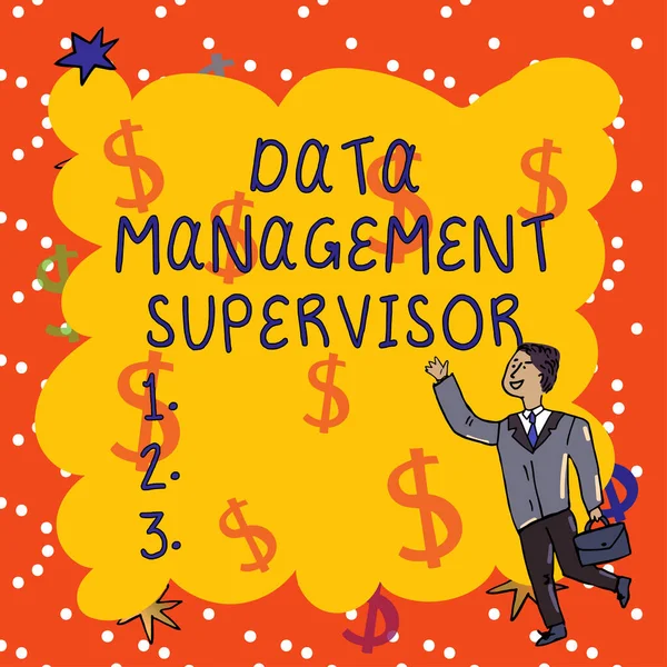 Inspiratie Toont Teken Data Management Supervisor Conceptuele Foto Zorgt Voor — Stockfoto