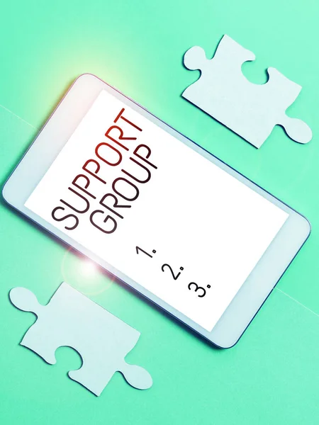 Escrita Exibindo Texto Support Group Business Concept Number People Involved — Fotografia de Stock