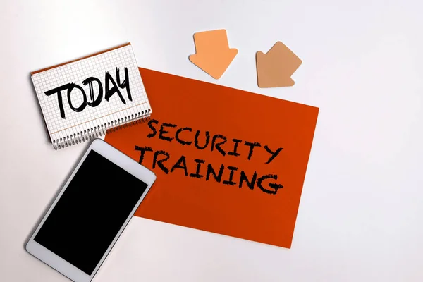Inspiracja Pokazująca Szkolenia Zakresie Bezpieczeństwa Znaków Podejście Biznesowe Zapewniające Szkolenia — Zdjęcie stockowe