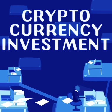 Metin işareti Şifreleme Para Yatırımı, İş Fikri Dijital para birimlerinin diğer varlıklar için ticaretini gösteriyor