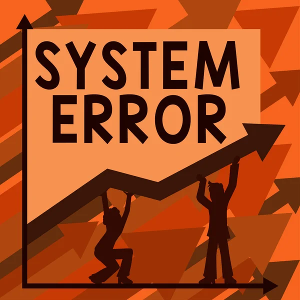 Sinais Exibindo Erro Sistema Conceito Internet Falha Tecnológica Falha Software — Fotografia de Stock