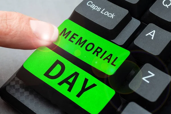 Текст Почерка Memorial Day Business Showcase Honor Remembering Those Who — стоковое фото