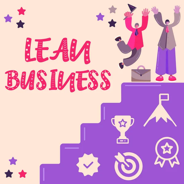 Kavramsal Manşet Lean Business Business Genel Bakış Verimlilikten Ödün Vermeden — Stok fotoğraf