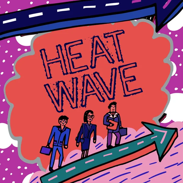 Tekst Bijschrift Presenteren Heat Wave Zakelijk Overzicht Van Een Lange — Stockfoto
