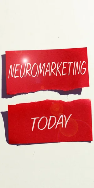Señal Escritura Mano Neuromarketing Campo Fotografía Conceptual Marketing Utiliza Tecnologías — Foto de Stock