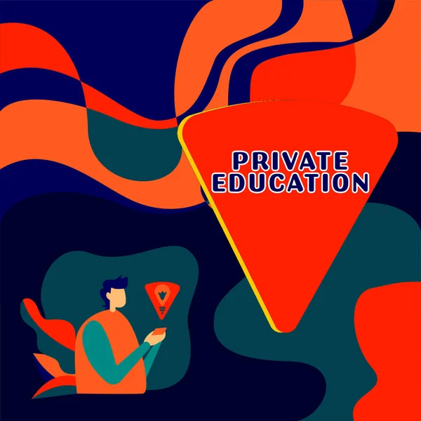 Text Der Inspiration Zeigt Private Education Geschäftsidee Zugehörigkeit Zur Verwendung — Stockfoto