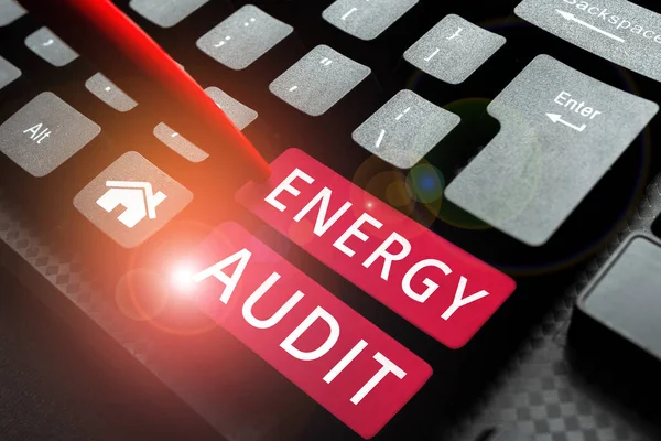 Inspiration Showing Sign Energy Audit Word Written Assessment Energy Needs — Stock Photo, Image