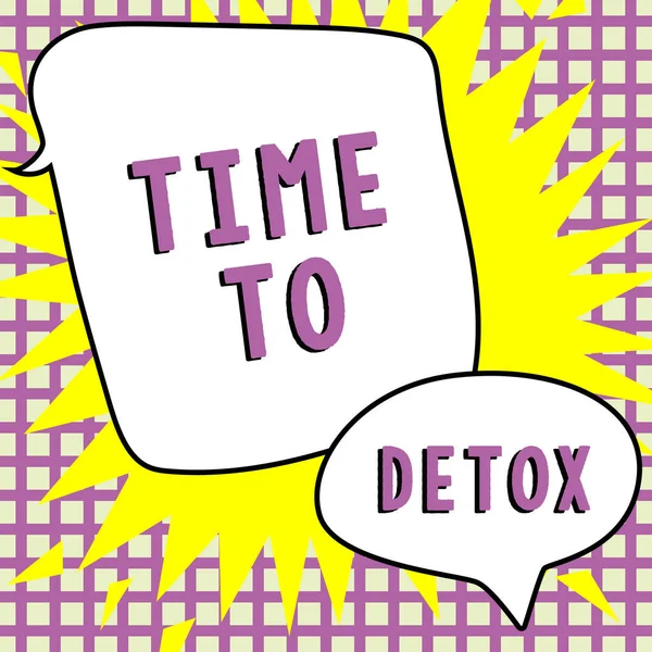 Legenda Texto Apresentando Time Detox Ideia Negócio Momento Para Dieta — Fotografia de Stock