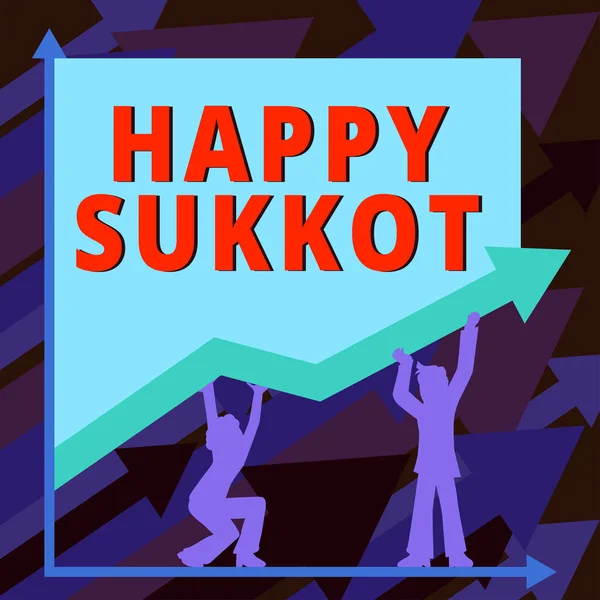 Ručně Psané Znamení Happy Sukkot Word Written Ireland Oslava Zelené — Stock fotografie