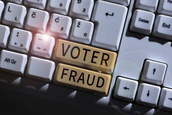 Voter Fraud 이상의 사이의 공식적 확인을 의미하는 — 스톡 사진
