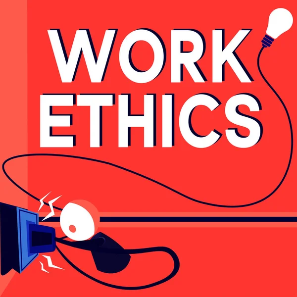 Conceptueel Bijschrift Work Ethics Business Approach Een Reeks Waarden Gericht — Stockfoto