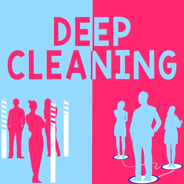 Εννοιολογική Απεικόνιση Deep Cleaning Business Προσεγγίσει Μια Πράξη Της Πλήρους — Φωτογραφία Αρχείου