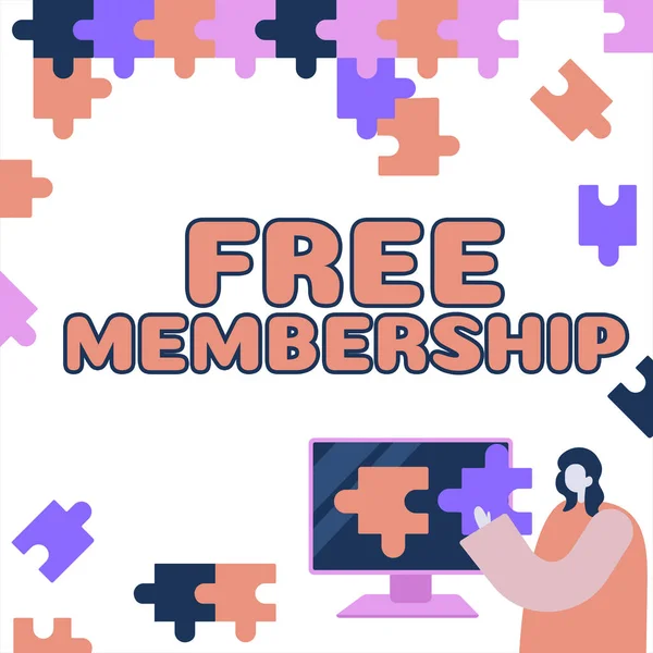 Free Membership Word Written Get Access Creative Community Paying Anything — стоковое фото