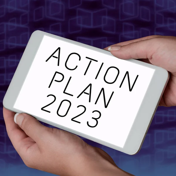 Εννοιολογική Απεικόνιση Σχέδιο Δράσης 2023 Word Challenge Ideas Στόχοι Για — Φωτογραφία Αρχείου