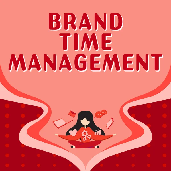 Tekst Met Inspiratie Brand Time Management Business Concept Verhoog Schijnbare — Stockfoto